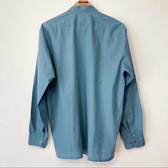 Bruttini Mandarin Collar Button Down Dress Shirt Size L - Picture 4 of 10